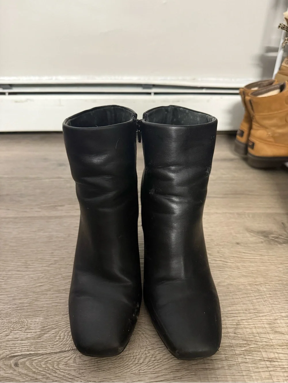 Black Women's Ankle Boots - Sleek Zip Closure